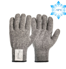 Одинарные шерстяные перчатки (70% шерсть + 30% акрил) (утепляющие вкладыши), 10 класс, по ГОСТу с маркировкой, серые, до -10°С